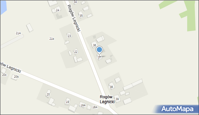 Rogów Legnicki, Rogów Legnicki, 37, mapa Rogów Legnicki