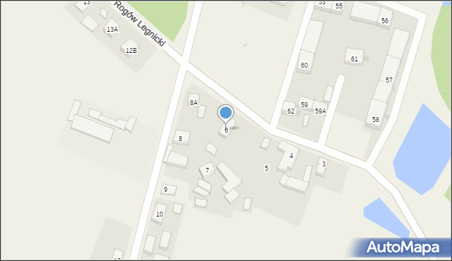 Rogów Legnicki, Rogów Legnicki, 6, mapa Rogów Legnicki