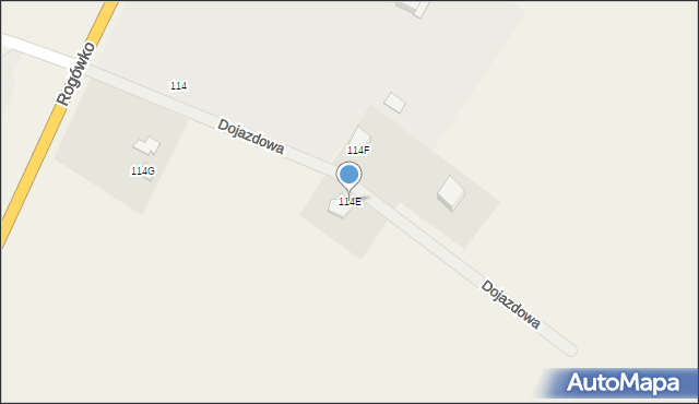 Rogówko, Rogówko, 114E, mapa Rogówko
