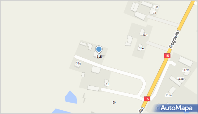 Rogówko, Rogówko, 31E, mapa Rogówko