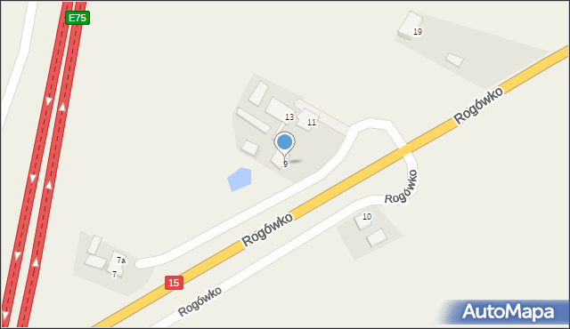 Rogówko, Rogówko, 9, mapa Rogówko