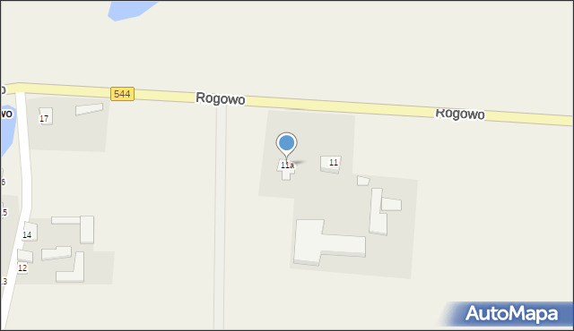 Rogowo, Rogowo, 11a, mapa Rogowo