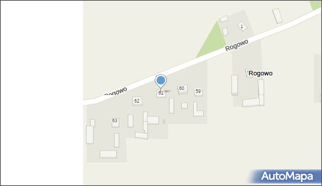 Rogowo, Rogowo, 61, mapa Rogowo