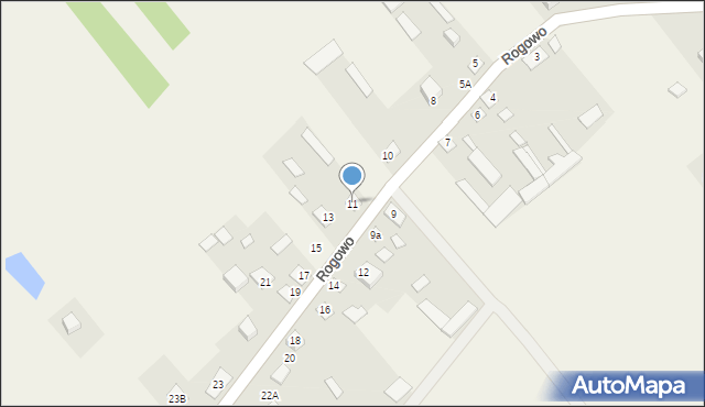 Rogowo, Rogowo, 11, mapa Rogowo