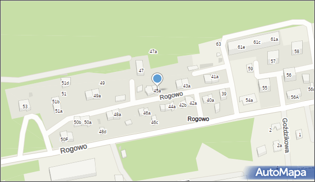 Rogowo, Rogowo, 45a, mapa Rogowo