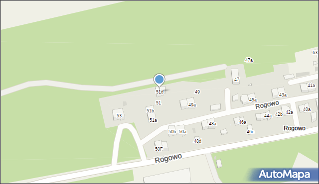 Rogowo, Rogowo, 51d, mapa Rogowo