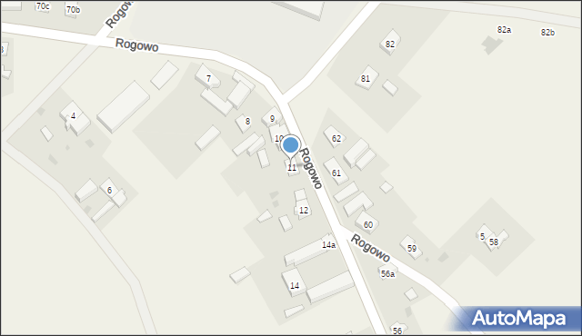 Rogowo, Rogowo, 11, mapa Rogowo