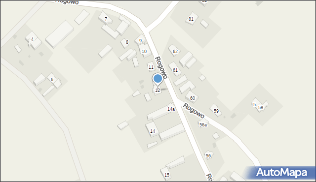 Rogowo, Rogowo, 12, mapa Rogowo