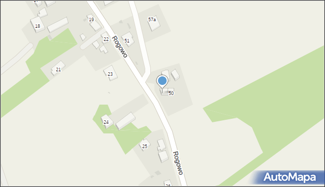 Rogowo, Rogowo, 50A, mapa Rogowo