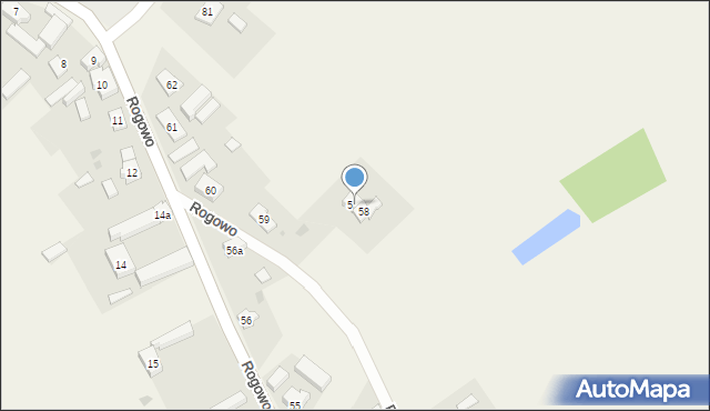 Rogowo, Rogowo, 58a, mapa Rogowo