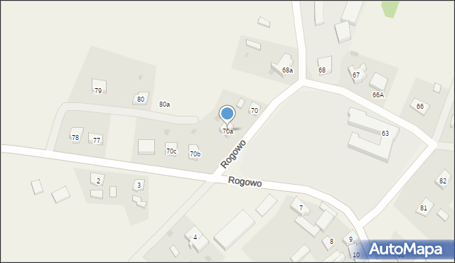 Rogowo, Rogowo, 70a, mapa Rogowo