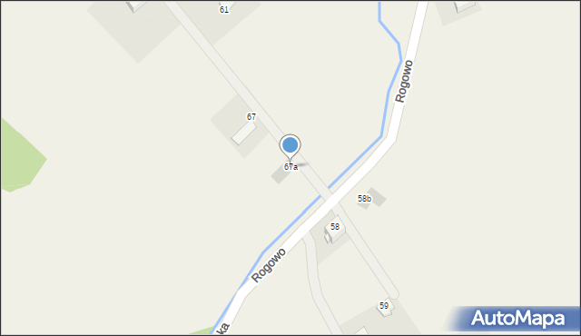 Rogowo, Rogowo, 67a, mapa Rogowo