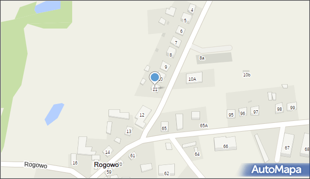 Rogowo, Rogowo, 11, mapa Rogowo