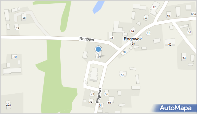 Rogowo, Rogowo, 22, mapa Rogowo