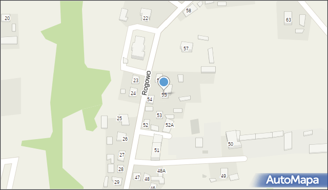 Rogowo, Rogowo, 55, mapa Rogowo