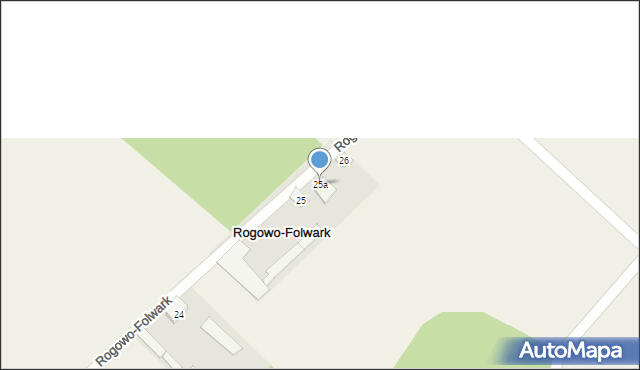 Rogowo-Folwark, Rogowo-Folwark, 25a, mapa Rogowo-Folwark