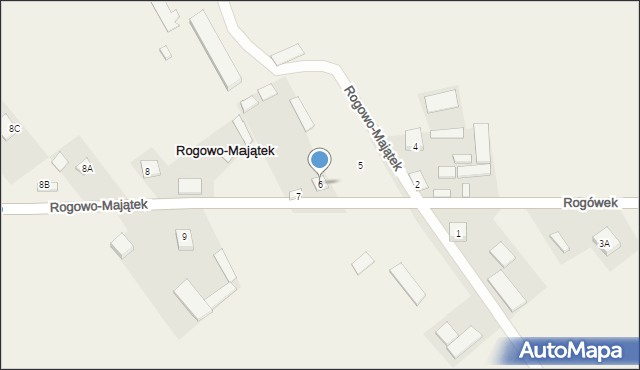 Rogowo-Majątek, Rogowo-Majątek, 6, mapa Rogowo-Majątek