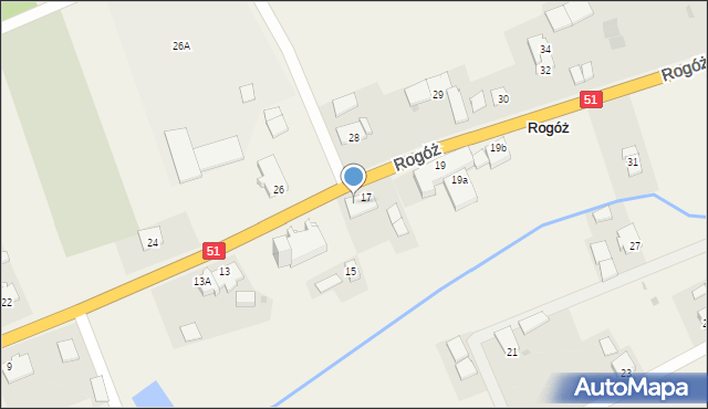 Rogóż, Rogóż, 17A, mapa Rogóż