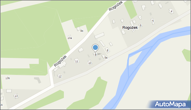 Rogożek, Rogożek, 9, mapa Rogożek