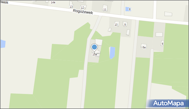 Rogożewek, Rogożewek, 10a, mapa Rogożewek