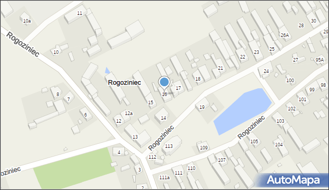 Rogoziniec, Rogoziniec, 16, mapa Rogoziniec