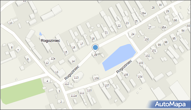 Rogoziniec, Rogoziniec, 19, mapa Rogoziniec