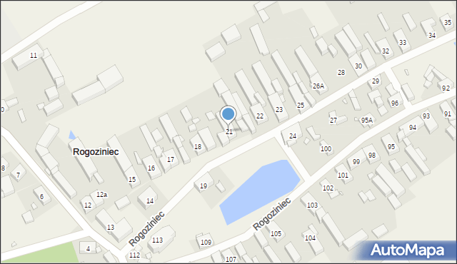 Rogoziniec, Rogoziniec, 21, mapa Rogoziniec