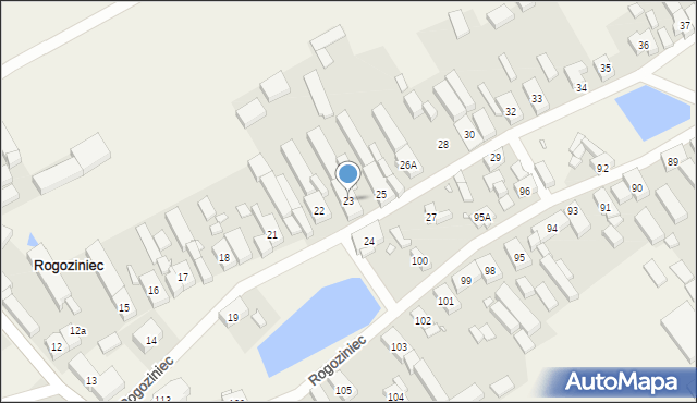 Rogoziniec, Rogoziniec, 23, mapa Rogoziniec