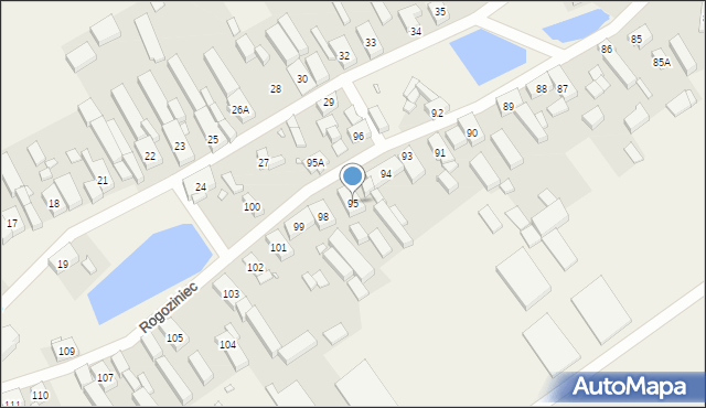 Rogoziniec, Rogoziniec, 95, mapa Rogoziniec