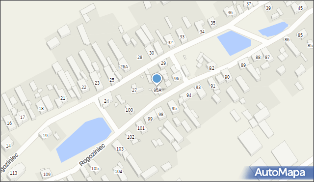 Rogoziniec, Rogoziniec, 95A, mapa Rogoziniec