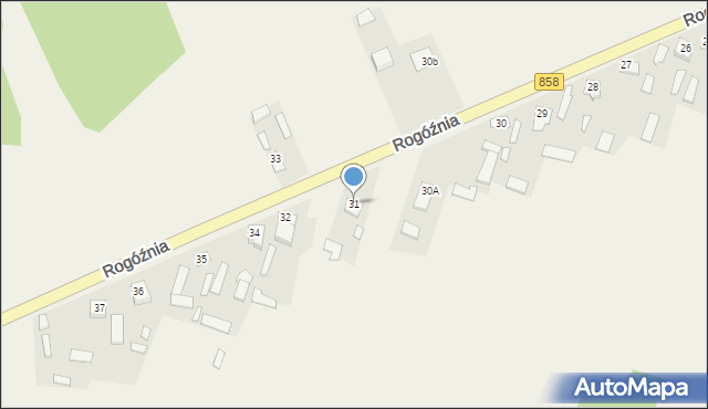 Rogóźnia, Rogóźnia, 31, mapa Rogóźnia