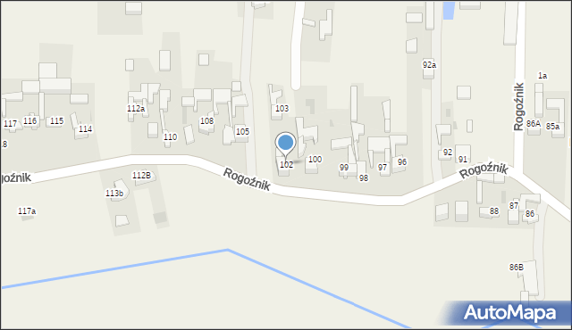 Rogoźnik, Rogoźnik, 102, mapa Rogoźnik