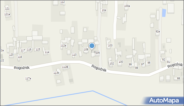 Rogoźnik, Rogoźnik, 107, mapa Rogoźnik