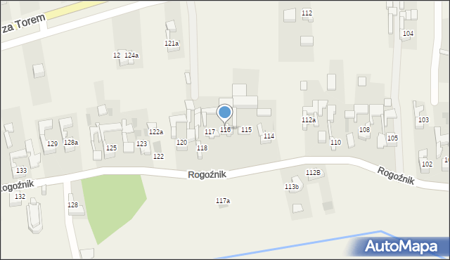 Rogoźnik, Rogoźnik, 116, mapa Rogoźnik