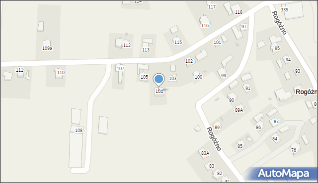 Rogóżno, Rogóżno, 104, mapa Rogóżno
