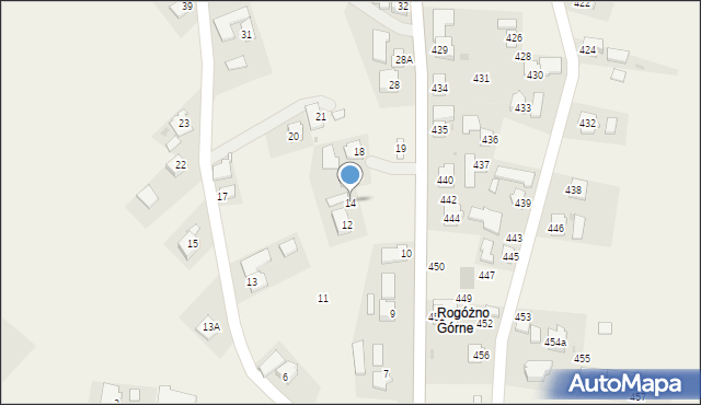 Rogóżno, Rogóżno, 14, mapa Rogóżno