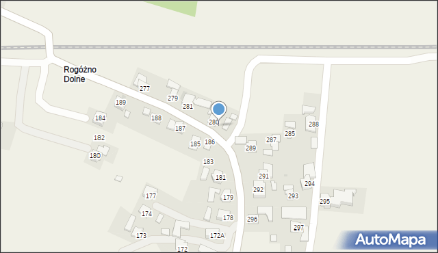 Rogóżno, Rogóżno, 282, mapa Rogóżno