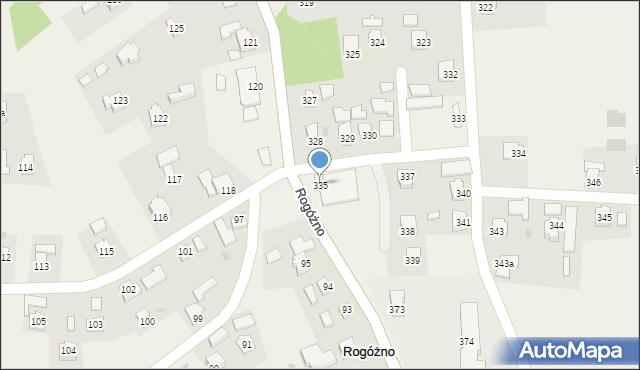 Rogóżno, Rogóżno, 335, mapa Rogóżno