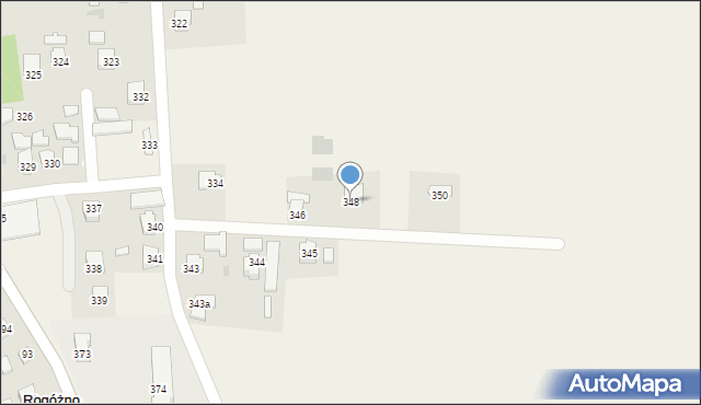 Rogóżno, Rogóżno, 348, mapa Rogóżno