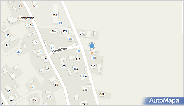 Rogóżno, Rogóżno, 388, mapa Rogóżno
