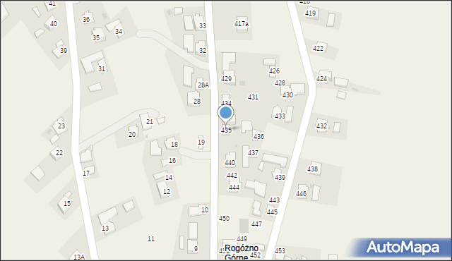 Rogóżno, Rogóżno, 435, mapa Rogóżno