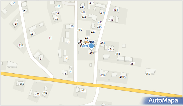 Rogóżno, Rogóżno, 456, mapa Rogóżno