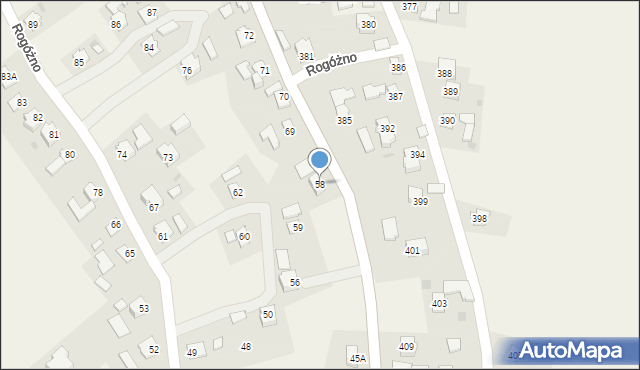 Rogóżno, Rogóżno, 58, mapa Rogóżno