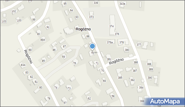 Rogóżno, Rogóżno, 72, mapa Rogóżno