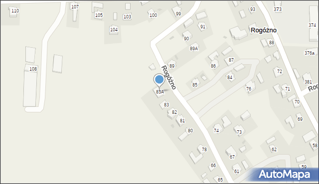 Rogóżno, Rogóżno, 83A, mapa Rogóżno