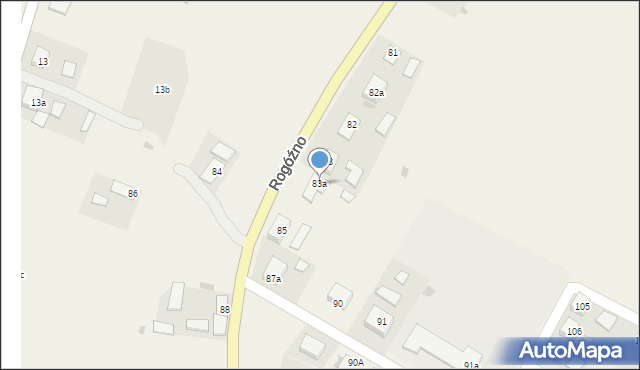 Rogóźno, Rogóźno, 83a, mapa Rogóźno