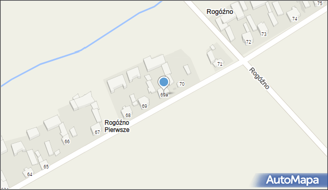 Rogóźno, Rogóźno, 69a, mapa Rogóźno