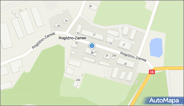 Rogóźno-Zamek, Rogóźno-Zamek, 28, mapa Rogóźno-Zamek