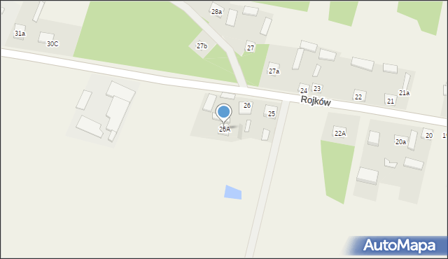 Rojków, Rojków, 26A, mapa Rojków