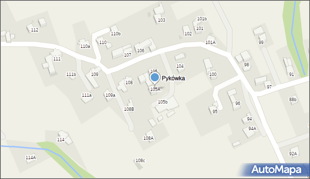 Rokiciny Podhalańskie, Rokiciny Podhalańskie, 105A, mapa Rokiciny Podhalańskie